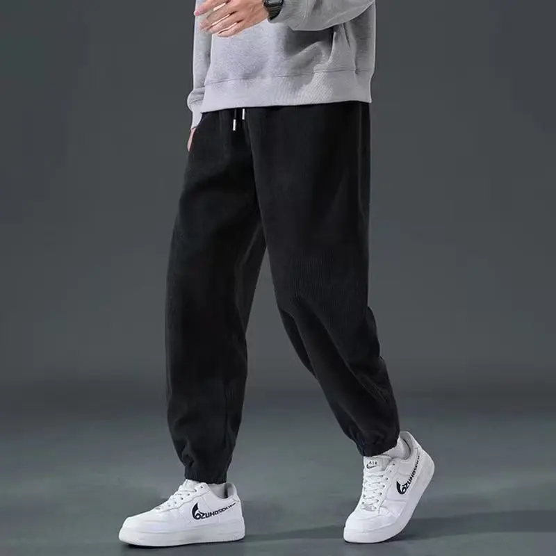 Corduroy pants for men, autumn new style, Hong Kong style solid color, simple and loose fit, sports ankle sweatpants
Corduroy pants for men, autumn new style, Hong Kong style solid color, simple and loose fit, sports ankle sweatpants