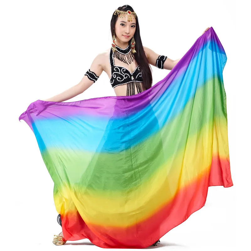 200x110cm Silk Rainbow Scarf Belly Dance Scarf Belly Dancing Throwing Yarn Stage Performance Supplies
200x110cm Silk Rainbow Scarf Belly Dance Scarf Belly Dancing Throwing Yarn Stage Performance Supplies