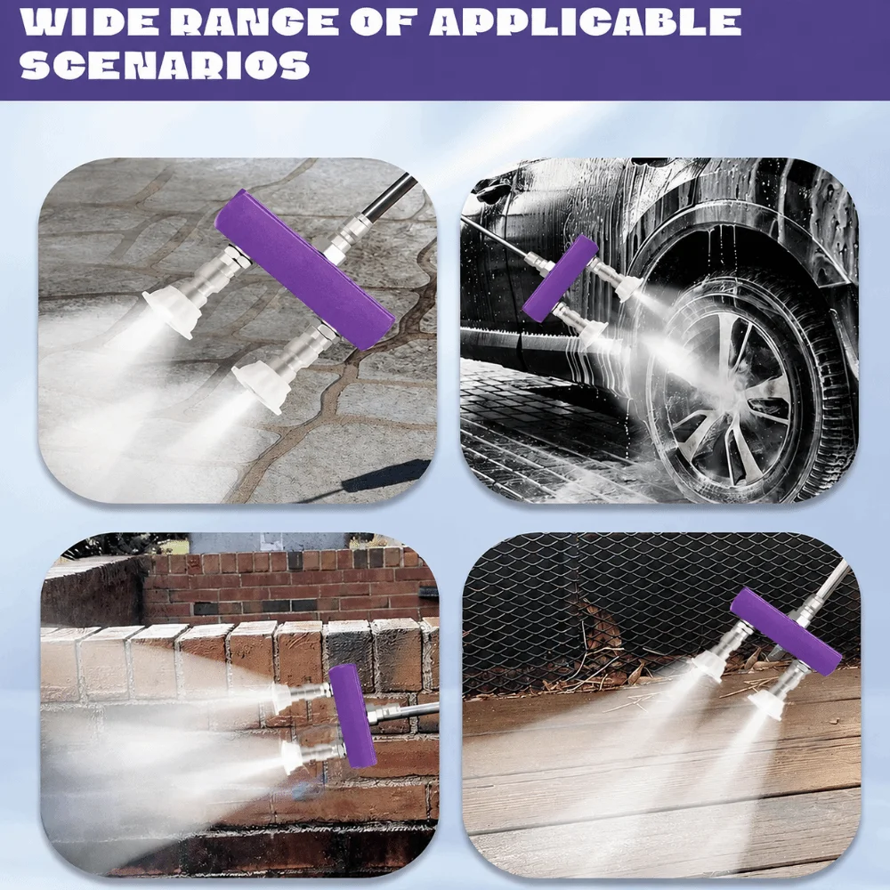 2 in 1 Pressure Washer Tip 5000 PSI 1/4 Inch Quick Connect Dual Pressure Washer Nozzle Stainless Steel, Aluminum Alloy
2 in 1 Pressure Washer Tip 5000 PSI 1/4 Inch Quick Connect Dual Pressure Washer Nozzle Stainless Steel, Aluminum Alloy