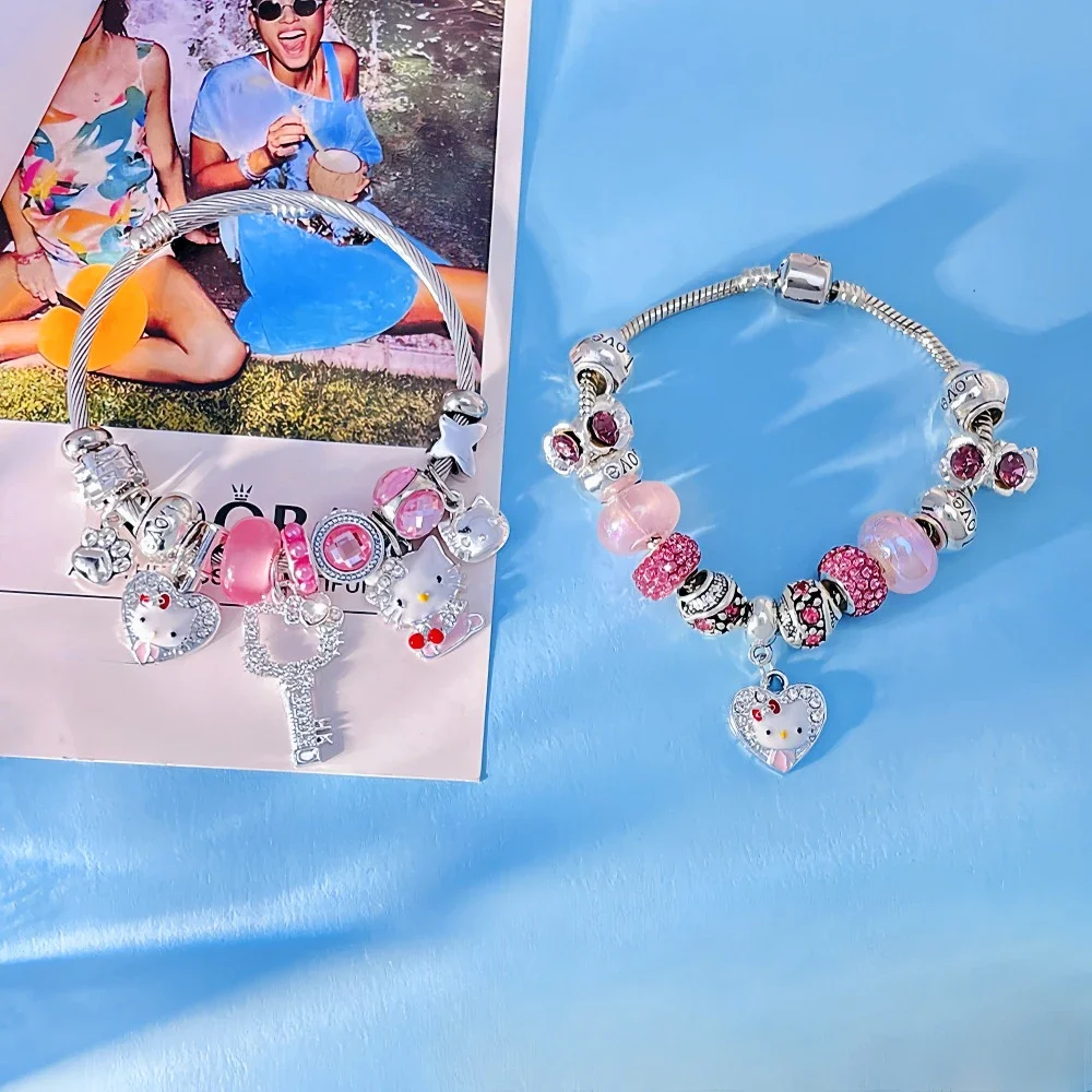 Kawaii Hello Kitty Bracelet Anime Sanrio Ladies Stainless Steel Bracelet Fashion Jewelry Girls Holiday Gifts
Kawaii Hello Kitty Bracelet Anime Sanrio Ladies Stainless Steel Bracelet Fashion Jewelry Girls Holiday Gifts