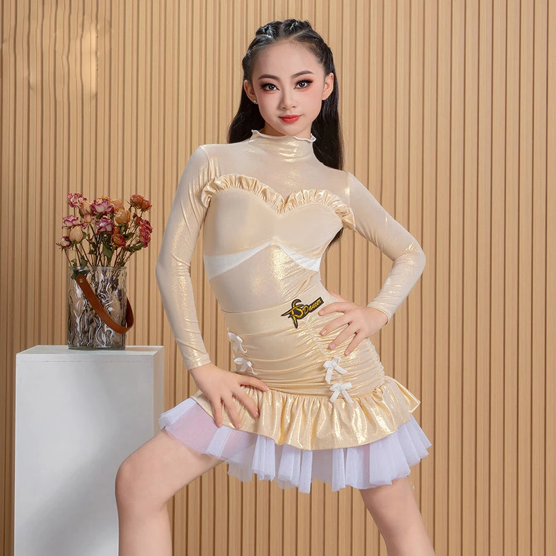Платье для латинских танцев Tianjiao для девочек и детей, новая шифоновая полуюбка с длинными рукавами и горячим тиснением
Платье для латинских танцев Tianjiao для девочек и детей, новая шифоновая полуюбка с длинными рукавами и горячим тиснением