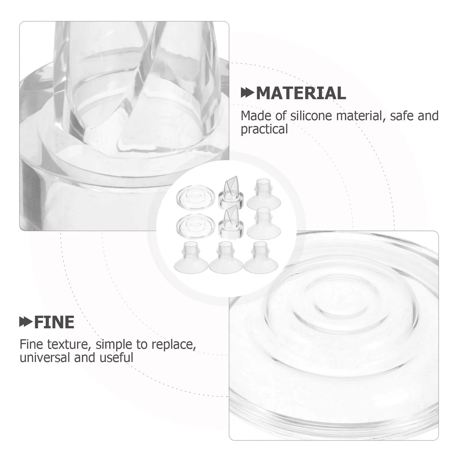 1Set Silicone Breast Pump Flange Inserts Replacement Duckbilled Valves for Wearable Electric Pump Baby Newborn Accessories 
1Set Silicone Breast Pump Flange Inserts Replacement Duckbilled Valves for Wearable Electric Pump Baby Newborn Accessories