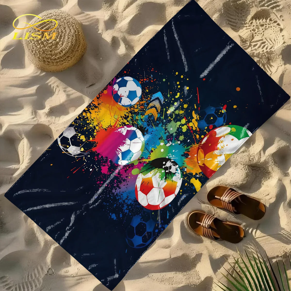 1pc Soccer Football Beach Towel-Oversized, Absorbent Microfiber, Quick Dry, Ideal for Travel, Swimming, Surfing Bath Towel
1pc Soccer Football Beach Towel-Oversized, Absorbent Microfiber, Quick Dry, Ideal for Travel, Swimming, Surfing Bath Towel
