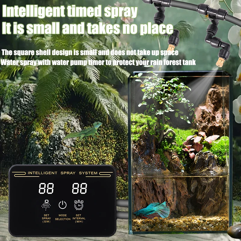 Rainforest Sprayer Control Automatic Mist Rainforest Timing Spray System Kit Irrigation Timer Reptile Sprayer Humidifier
Rainforest Sprayer Control Automatic Mist Rainforest Timing Spray System Kit Irrigation Timer Reptile Sprayer Humidifier