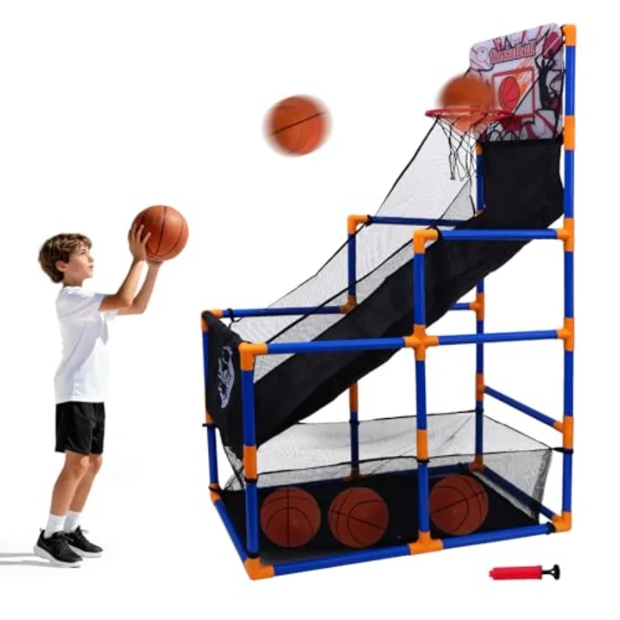 Arcade Basketball Game Set with 4 Balls and Hoop Basketball Hoop Indoor Outdoor Sports Toy Gifts for Boys Girls 3-8 Years Old A
Arcade Basketball Game Set with 4 Balls and Hoop Basketball Hoop Indoor Outdoor Sports Toy Gifts for Boys Girls 3-8 Years Old A