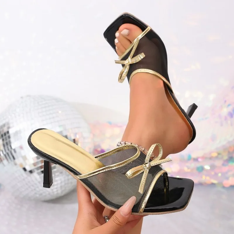 Женские туфли-мюли на каблуке с круглым носком, модные сетчатые шлепанцы с бантом-бабочкой, сандалии-слипоны, туфли-лодочки
Женские туфли-мюли на каблуке с круглым носком, модные сетчатые шлепанцы с бантом-бабочкой, сандалии-слипоны, туфли-лодочки