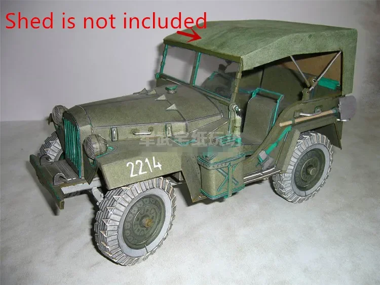 Советский военный автомобиль Джип ГАЗ-67 масштаб 1:25 DIY ручная работа бумажная модель комплект пазлы игрушка ручной работы DIY
Советский военный автомобиль Джип ГАЗ-67 масштаб 1:25 DIY ручная работа бумажная модель комплект пазлы игрушка ручной работы DIY