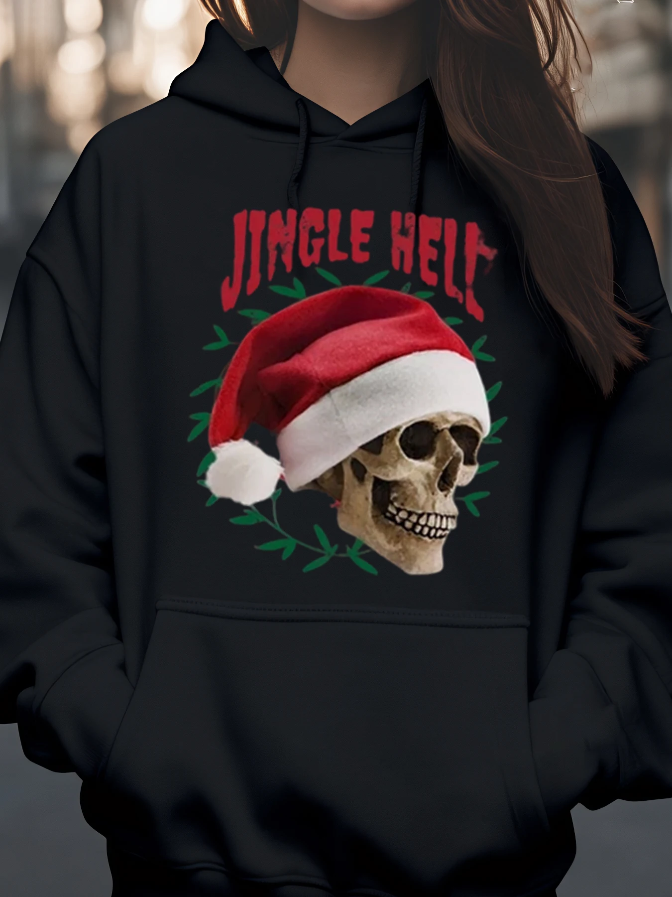 Череп Санта-Шляпа Джингл Ад Рождественская толстовка с капюшоном Праздничная вечеринка Женская одежда
Череп Санта-Шляпа Джингл Ад Рождественская толстовка с капюшоном Праздничная вечеринка Женская одежда