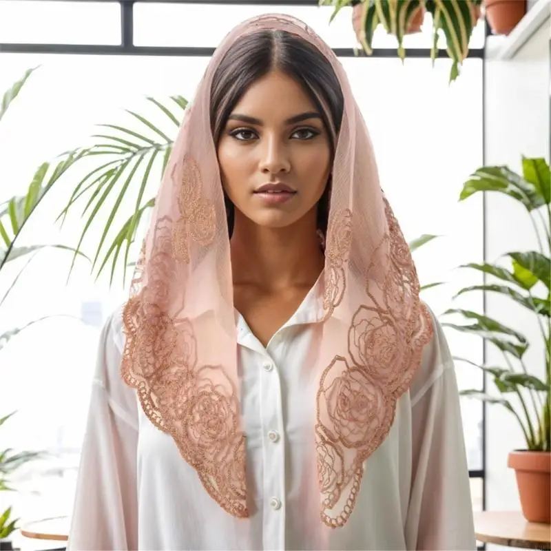 K3KF Vintage Lace Scarf Latin Mass Head Scarf Spanish Head Covering Scarf Elegant Church Scarf Head Covering Travel Headwrap
K3KF Vintage Lace Scarf Latin Mass Head Scarf Spanish Head Covering Scarf Elegant Church Scarf Head Covering Travel Headwrap