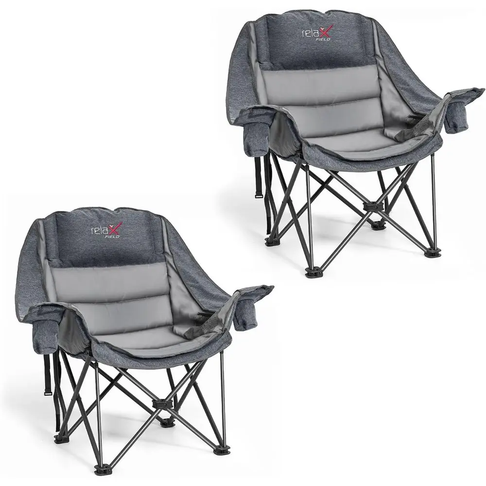 Oversized Portable Padded Camping Chairs with Side Pocket and Cup Holder, 500lbs Capacity, Ideal for Outdoors, Fishing, Sports,
Oversized Portable Padded Camping Chairs with Side Pocket and Cup Holder, 500lbs Capacity, Ideal for Outdoors, Fishing, Sports,