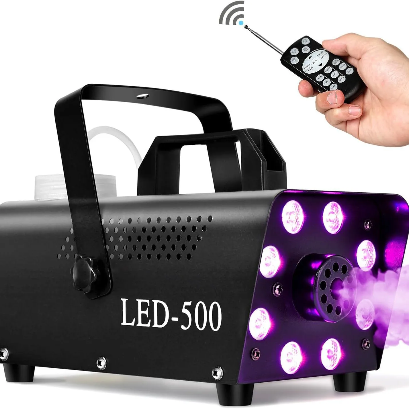 Timed full-color LED lights are equipped with 8 500-watt smoke machine Halloween haunted house ambient lights
Timed full-color LED lights are equipped with 8 500-watt smoke machine Halloween haunted house ambient lights