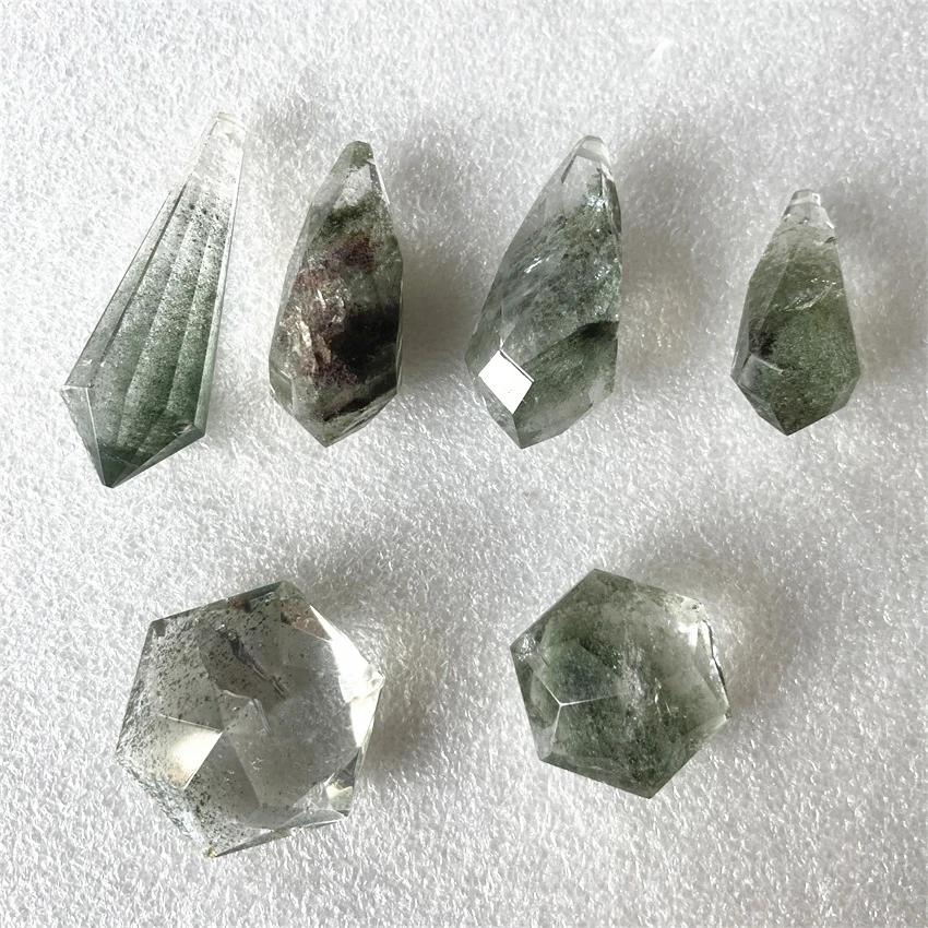 New Arrival ! Natural Green Ghost Phantom Quartz Faceted Crystal Pendant Pendulum Point For Healing
New Arrival ! Natural Green Ghost Phantom Quartz Faceted Crystal Pendant Pendulum Point For Healing