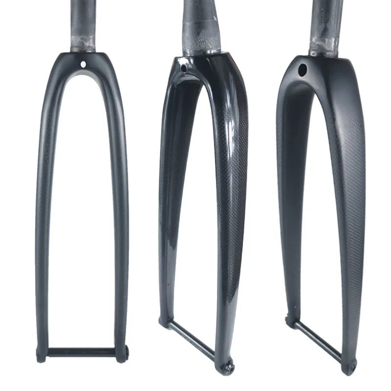 Road Bicycle Carbon Fork Track Fixed Gear Bike Front Fork Thru Axle 12x100mm 1-1/8 to 1-1/2 & 1-1/8 V Brake matte glossy
Road Bicycle Carbon Fork Track Fixed Gear Bike Front Fork Thru Axle 12x100mm 1-1/8 to 1-1/2 & 1-1/8 V Brake matte glossy