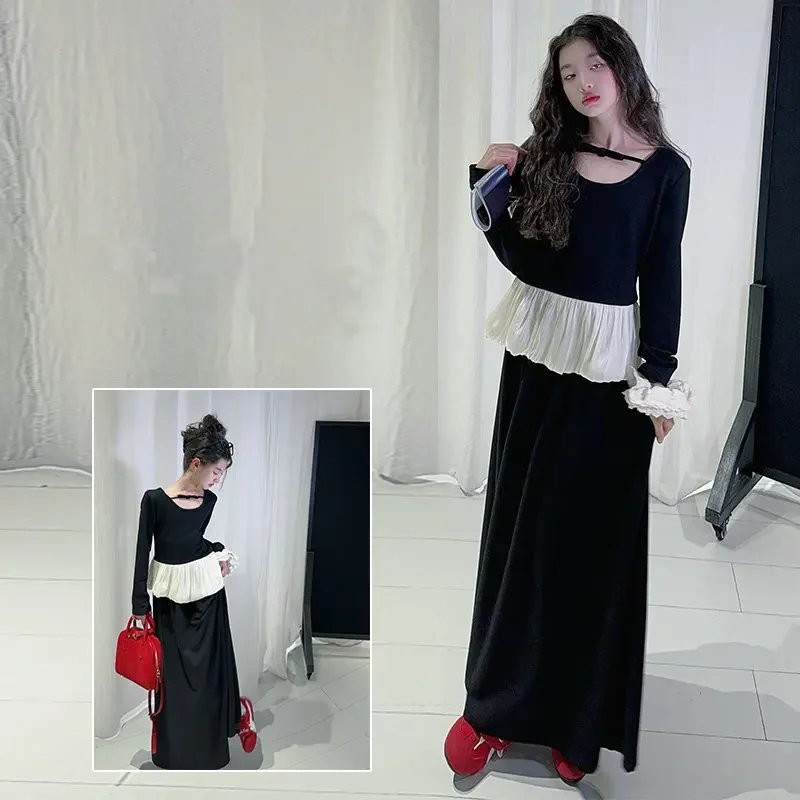 spring child Hepburn style set teen girls outfit suitFrench lotus leaf hem+long skirt 2pcs junior kid girl clothes set conjuntos
spring child Hepburn style set teen girls outfit suitFrench lotus leaf hem+long skirt 2pcs junior kid girl clothes set conjuntos
