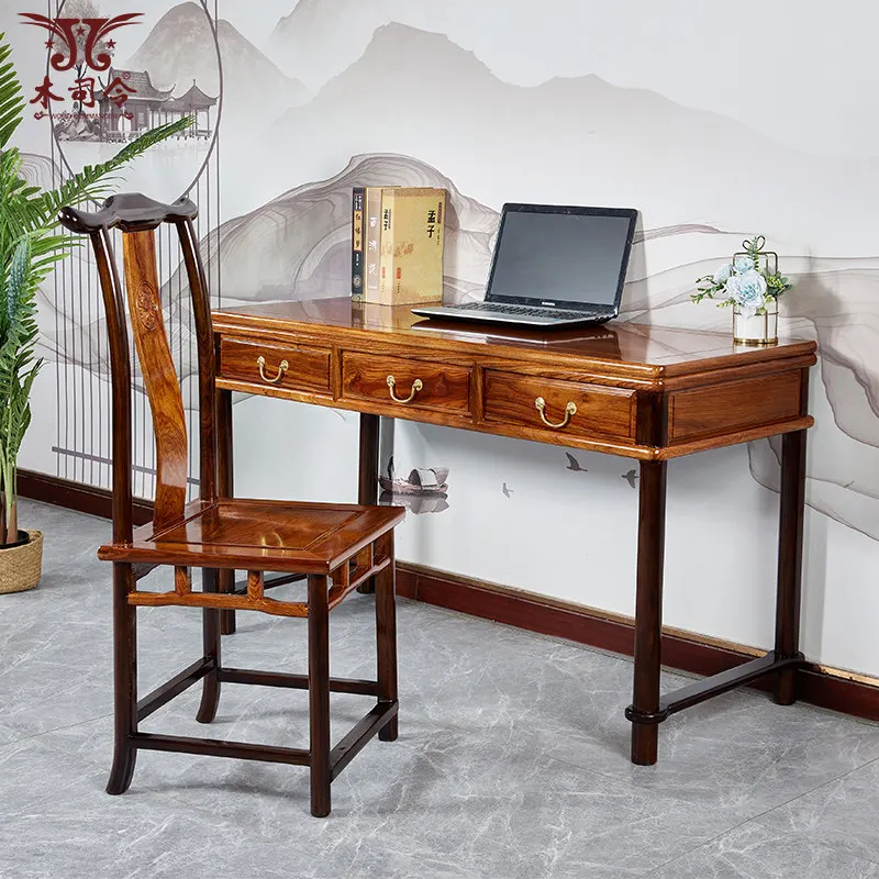 PYJ red solid wood new Chinese red sandalwood household rosewood simple learning computer desk
PYJ red solid wood new Chinese red sandalwood household rosewood simple learning computer desk