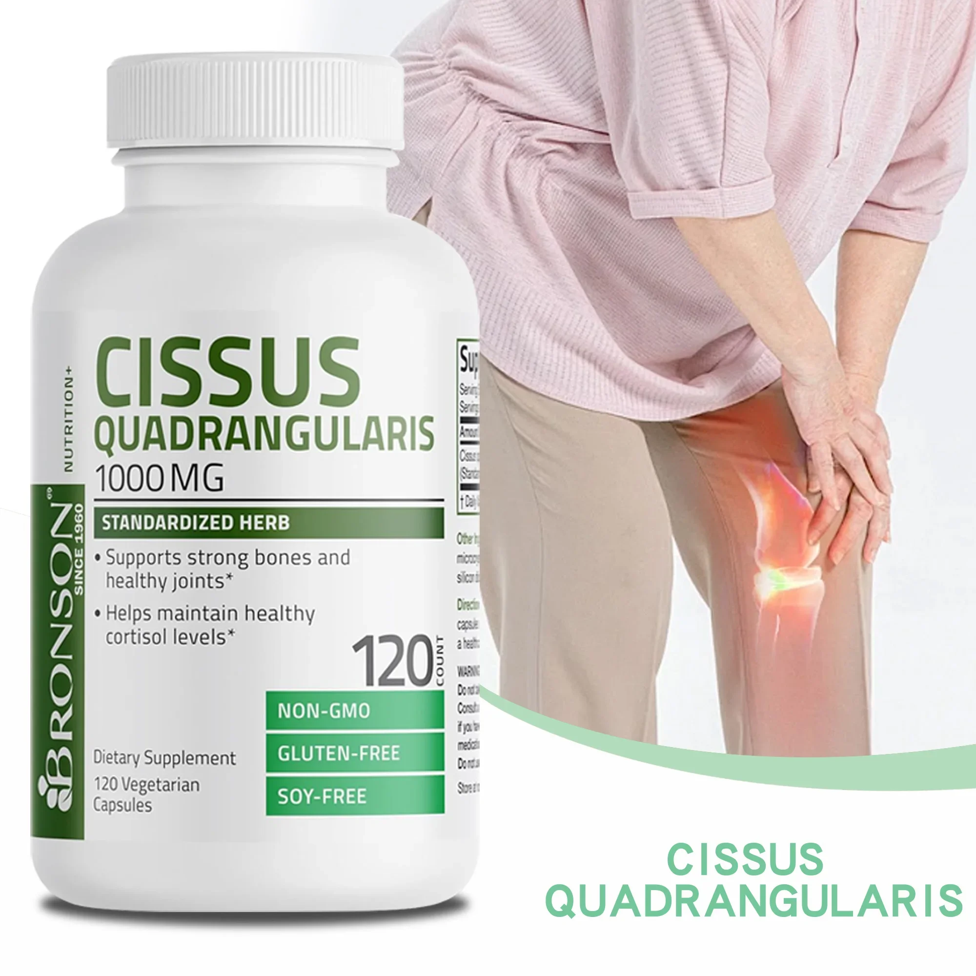 Cissus Quadrangularis 1000mg - Helps Maintain Healthy Cortisol Levels, Promotes Bone and Joint Health, and Protects Ligaments
Cissus Quadrangularis 1000mg - Helps Maintain Healthy Cortisol Levels, Promotes Bone and Joint Health, and Protects Ligaments
