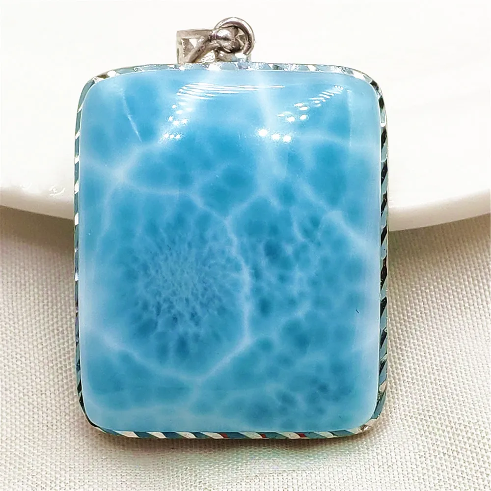 Natural Blue Larimar Pendant Women Men Necklace 28x23x9mm Larimar Fashion Jewelry Gemstone AAAAAA
Natural Blue Larimar Pendant Women Men Necklace 28x23x9mm Larimar Fashion Jewelry Gemstone AAAAAA