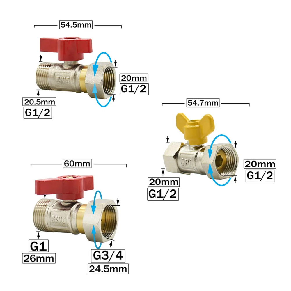 G1/2 3/4 inch Brass Thread Connector Valve Male Female Copper Threaded Water Pipe Connector Repair Metal Water Pipe Fittings
G1/2 3/4 inch Brass Thread Connector Valve Male Female Copper Threaded Water Pipe Connector Repair Metal Water Pipe Fittings