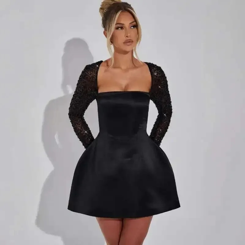 Women 2026 Elegant Party Dress Bandage Backless Sexy A-line Dress Lace Splicing Bodycon Mini Spring Dress Vestidos
Women 2026 Elegant Party Dress Bandage Backless Sexy A-line Dress Lace Splicing Bodycon Mini Spring Dress Vestidos