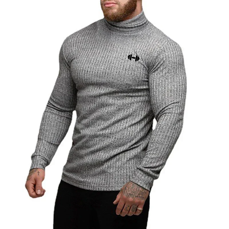 Winter Breathable Knitted Men Sport Slim Fit Long Sleeve Turtleneck T-shirt Gym Fitness Pullover Outerwear Elasticity Sweaters
Winter Breathable Knitted Men Sport Slim Fit Long Sleeve Turtleneck T-shirt Gym Fitness Pullover Outerwear Elasticity Sweaters