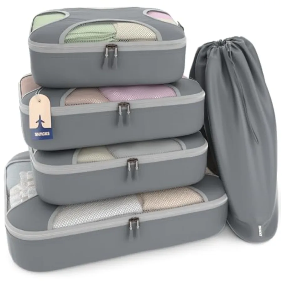 Packing Cubes for Travel 5 Set - Compression Luggage Organizer Bags - Versatile Travel Organizer for Women and Men - Optimized
Packing Cubes for Travel 5 Set - Compression Luggage Organizer Bags - Versatile Travel Organizer for Women and Men - Optimized