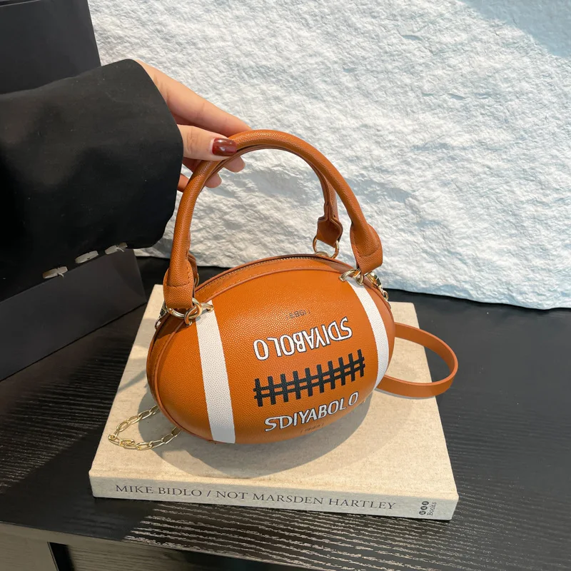 Women's Fashion American Football Style Crossbody Bag Rugby Style Shoulder Purse Designer Ball Novelty Handbag for Girls
Women's Fashion American Football Style Crossbody Bag Rugby Style Shoulder Purse Designer Ball Novelty Handbag for Girls