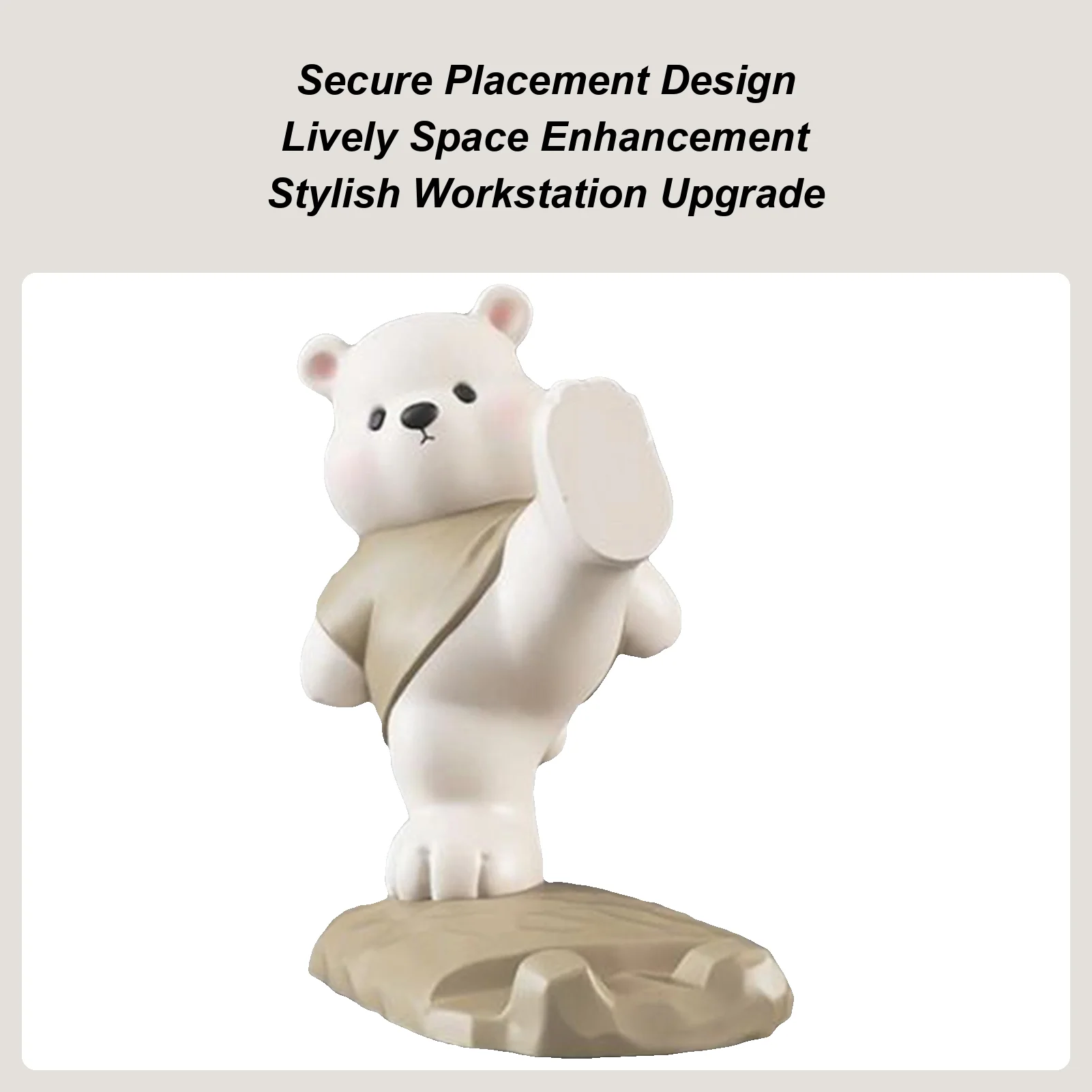 Phone Holder For Desk Cute Anti-Slip Resin Bear Adjustable Figurines Cell Phone Holder For Home Offices Vlogging Filming Video
Phone Holder For Desk Cute Anti-Slip Resin Bear Adjustable Figurines Cell Phone Holder For Home Offices Vlogging Filming Video