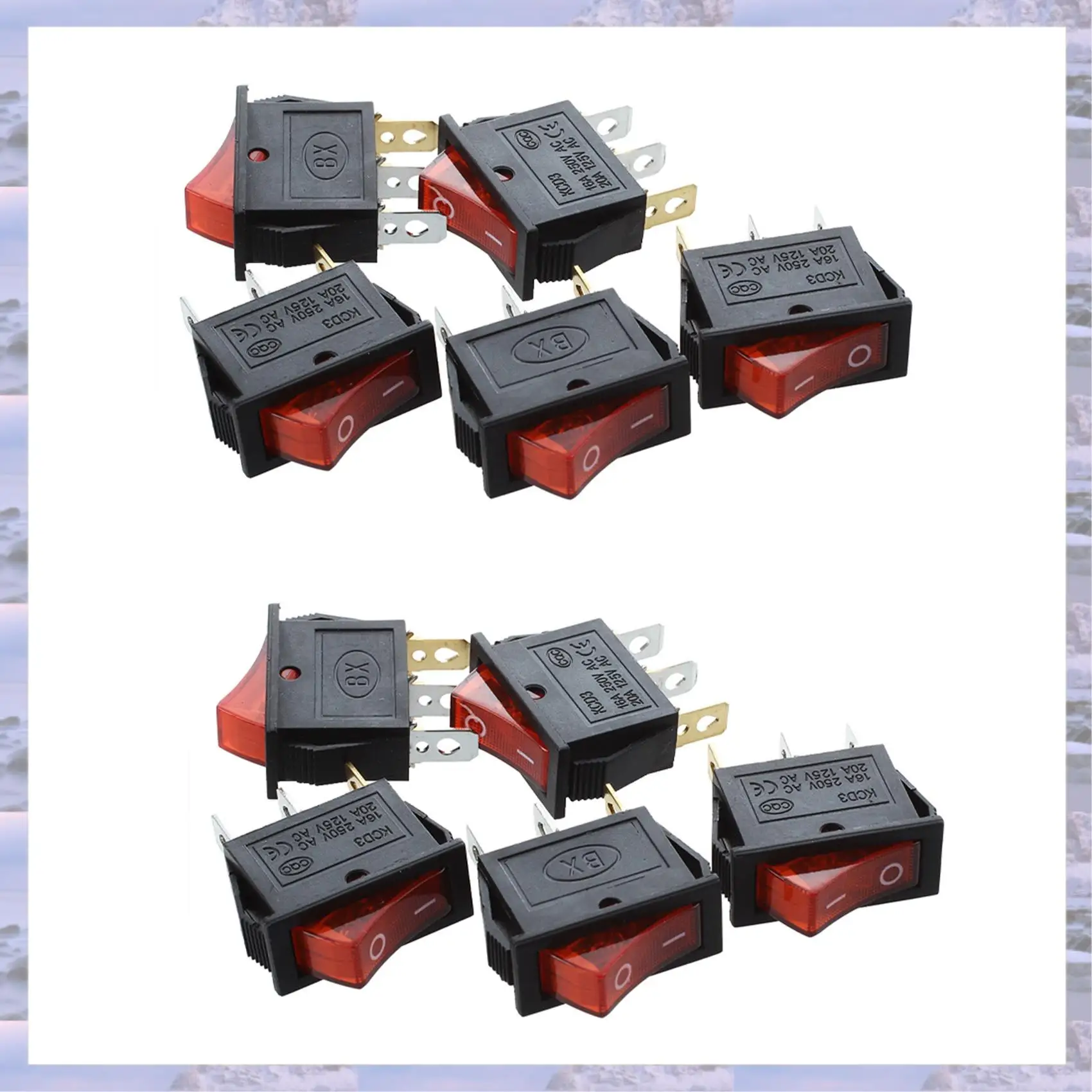 AC 16A/250V 20A/125V красный свет с подсветкой On Off SPST кулисный переключатель для лодки X 10 шт.
AC 16A/250V 20A/125V красный свет с подсветкой On Off SPST кулисный переключатель для лодки X 10 шт.