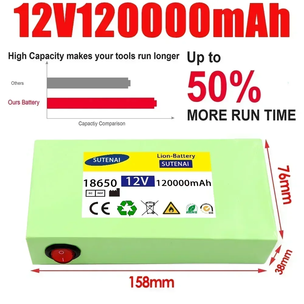 Free Shipping 12v 120000mAh Portable Power Bank DC 12 6v 120ah with EU Plug 12 6v 1A Charger DC Bus Head Cable
Free Shipping 12v 120000mAh Portable Power Bank DC 12 6v 120ah with EU Plug 12 6v 1A Charger DC Bus Head Cable