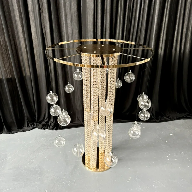 Metal Flower Stand Centerpiece With Hanging Balls Round Gold Wedding Table Centerpiece For Wedding Decoration
Metal Flower Stand Centerpiece With Hanging Balls Round Gold Wedding Table Centerpiece For Wedding Decoration