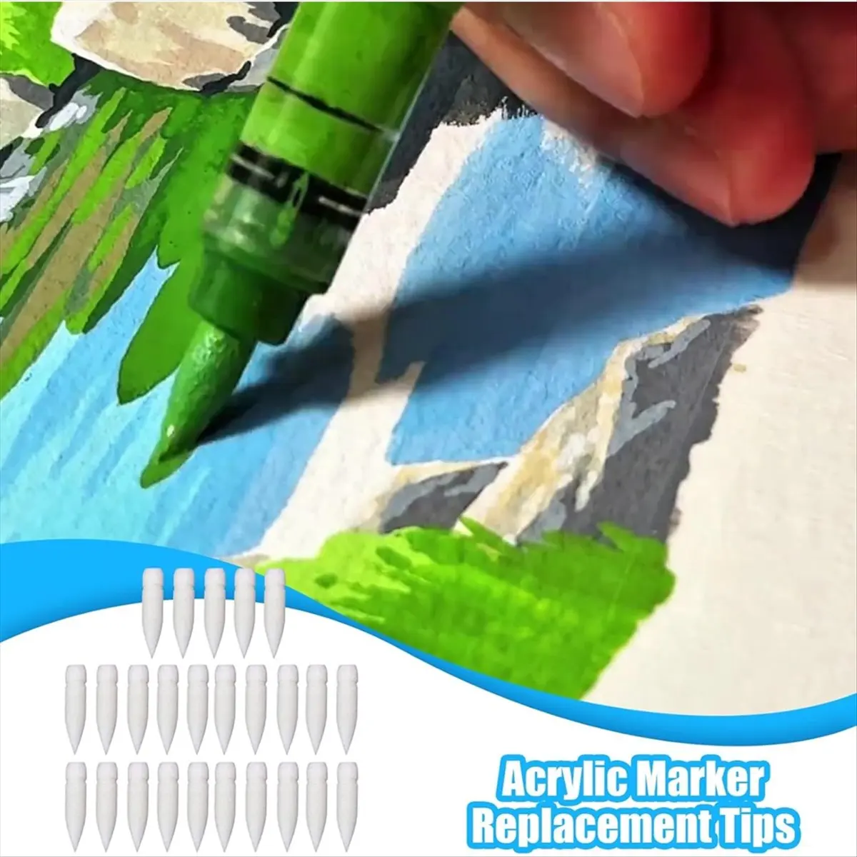 (ABLP) Paint Marker Replacement Tips-Durable Acrylic Pen Heads Wear Resistant Refill Accessories for Drawing, Hand Lettering
(ABLP) Paint Marker Replacement Tips-Durable Acrylic Pen Heads Wear Resistant Refill Accessories for Drawing, Hand Lettering