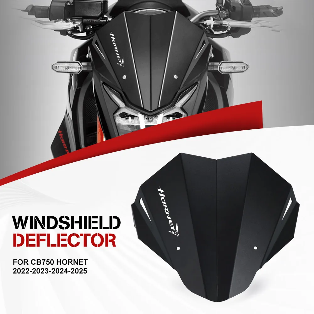Motorcycle Aluminum Windscreen Windshield Visor For Honda CB750 HORNET 2022-2023-2024-2025 Visor Wind Shield Screen Deflectors