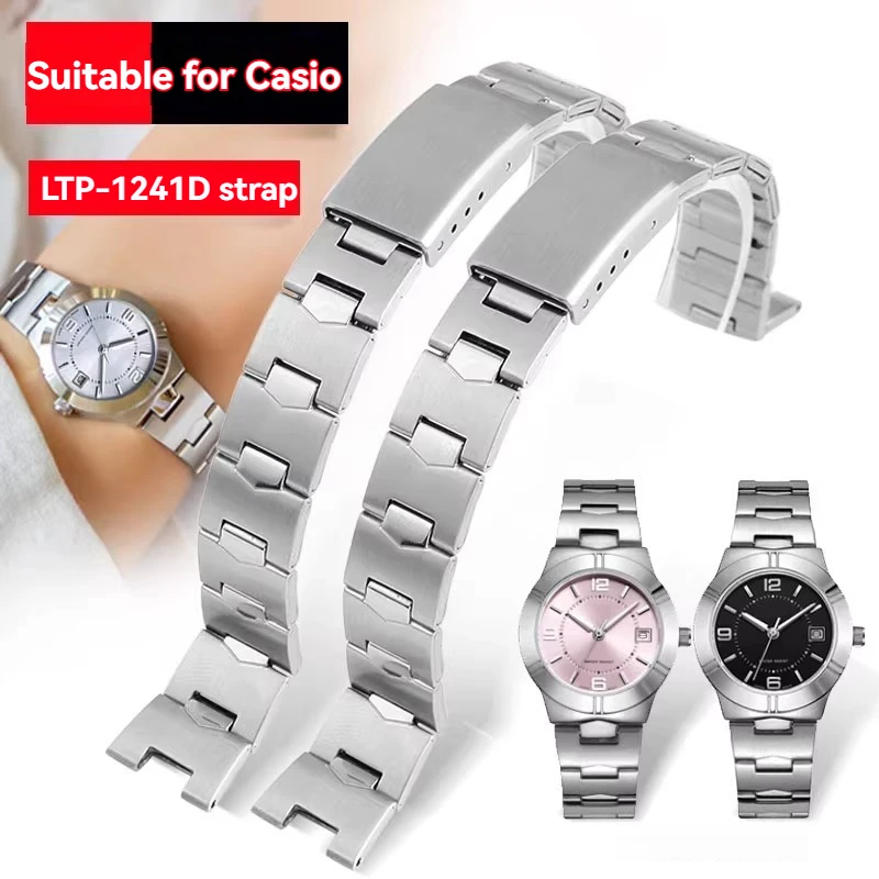 For Casio 3363 Female Watch LTP-1241 LTP-1241D-4A Series Watch Strap Student Metal Bracelet Stainless Steel Notch Watchband
For Casio 3363 Female Watch LTP-1241 LTP-1241D-4A Series Watch Strap Student Metal Bracelet Stainless Steel Notch Watchband