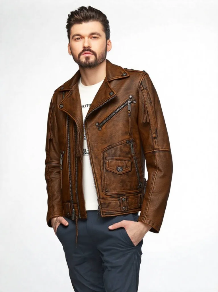 Коричнево-желтая зимняя кожаная куртка для мужчин в винтажном стиле размера плюс 6XL из натуральной воловьей кожи с отложным воротником и диагональной молнией
Коричнево-желтая зимняя кожаная куртка для мужчин в винтажном стиле размера плюс 6XL из натуральной воловьей кожи с отложным воротником и диагональной молнией