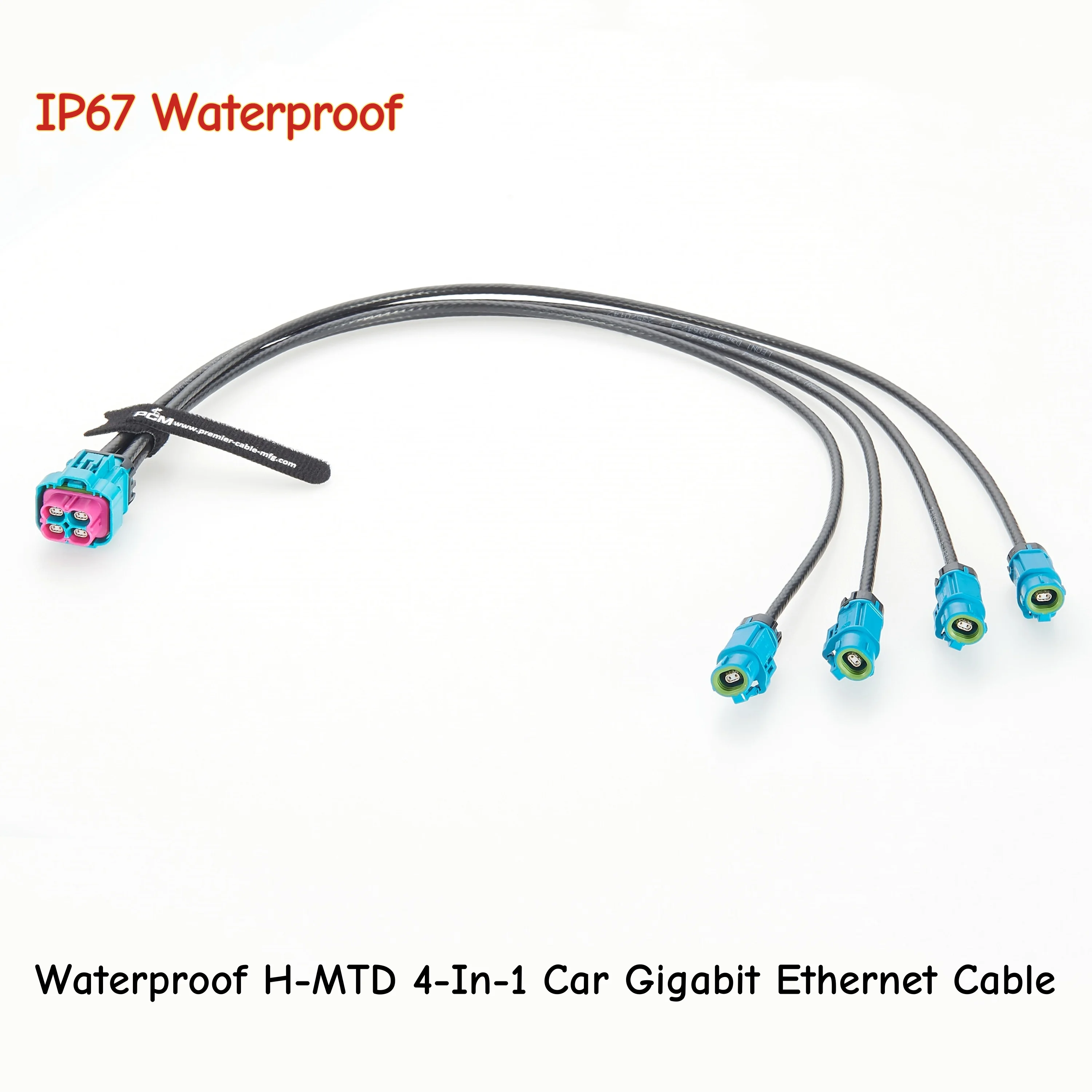 Водонепроницаемый экранированный автомобильный кабель H-MTD Gigabit Ethernet IP67 Rosenberger E6K14D-1BZZ5-Z H-MTD 4-в-1 сплиттерный кабель
Водонепроницаемый экранированный автомобильный кабель H-MTD Gigabit Ethernet IP67 Rosenberger E6K14D-1BZZ5-Z H-MTD 4-в-1 сплиттерный кабель