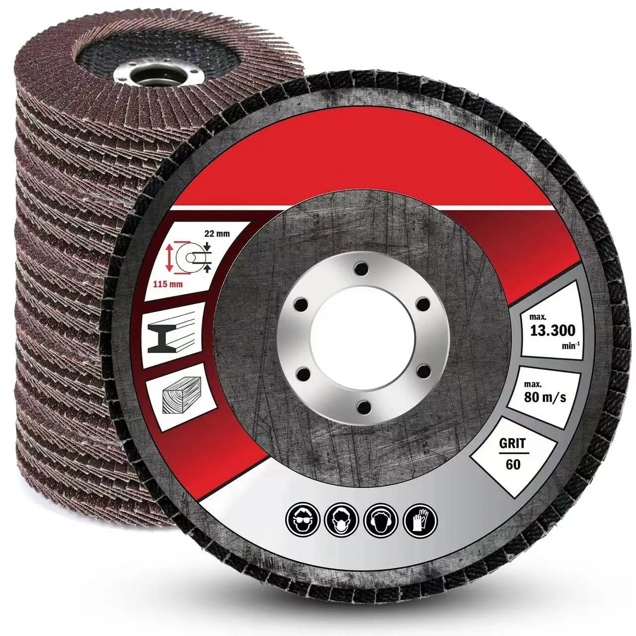 20 Pcs 4 1/2 Flap Discs for Angle Grinder - 40/60/80/120 Grit Sanding & Grinding Wheel for Wood & Metal
20 Pcs 4 1/2 Flap Discs for Angle Grinder - 40/60/80/120 Grit Sanding & Grinding Wheel for Wood & Metal