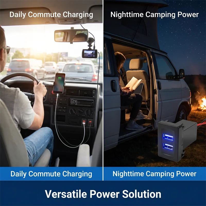Car Charger Dual USB Port Relay Phone Socket W/ Wire Accessories for VW Volkswagen T4 Passat Golf 4
Car Charger Dual USB Port Relay Phone Socket W/ Wire Accessories for VW Volkswagen T4 Passat Golf 4
