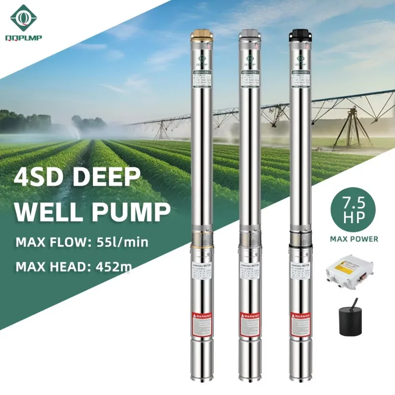 QQPUMP Bomba Sumergible 4" 1Hp 4 Hp 380V Ac Electric Centrifugal Submersible Borehole Deep Well Water Pump Pumps for Irrigation
QQPUMP Bomba Sumergible 4" 1Hp 4 Hp 380V Ac Electric Centrifugal Submersible Borehole Deep Well Water Pump Pumps for Irrigation