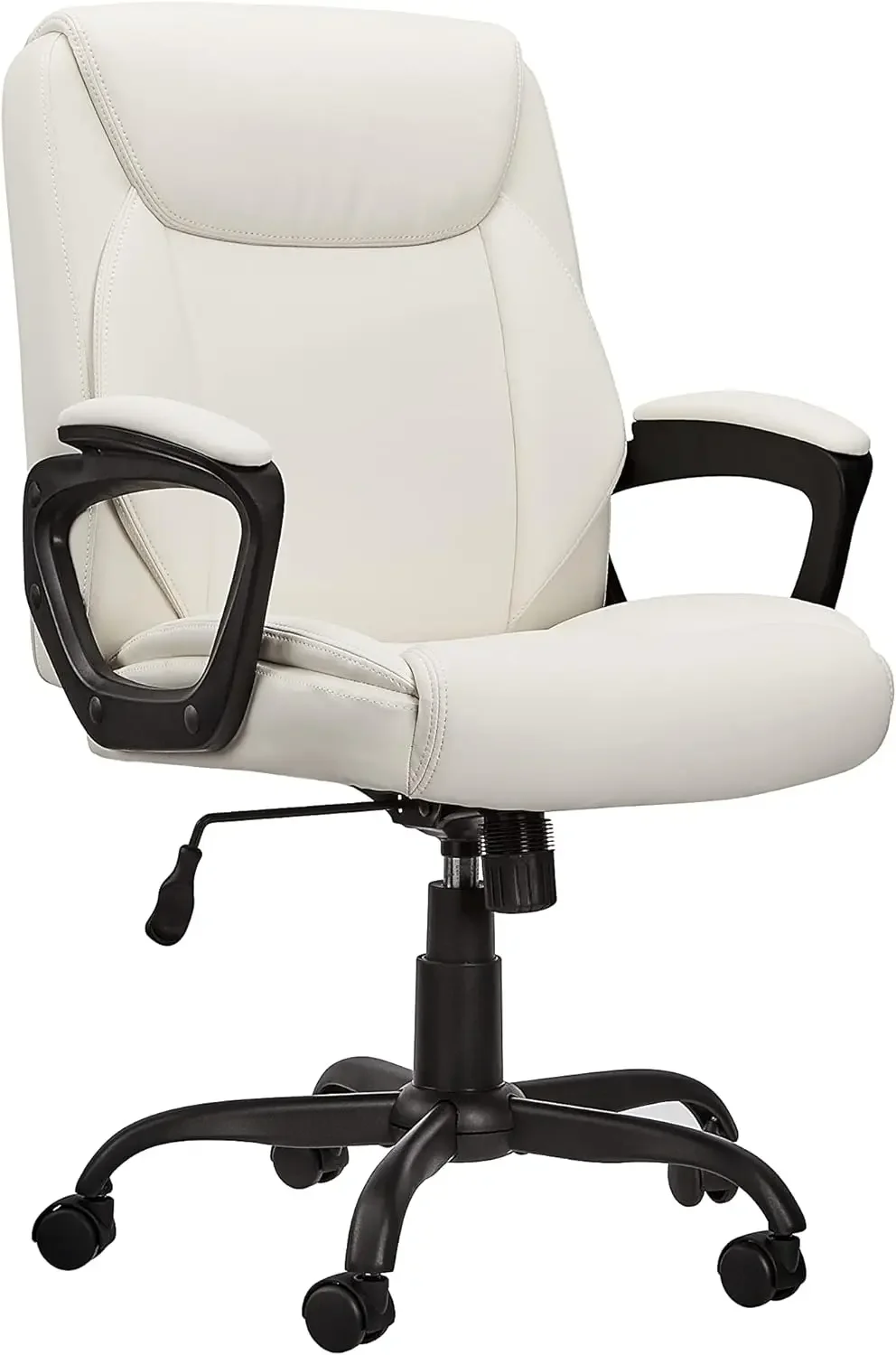 Classic Puresoft PU Padded Mid-Back Office Computer Desk Chair with Armrest - Cream, 26"D x 23.75"W x 42"H
Classic Puresoft PU Padded Mid-Back Office Computer Desk Chair with Armrest - Cream, 26"D x 23.75"W x 42"H