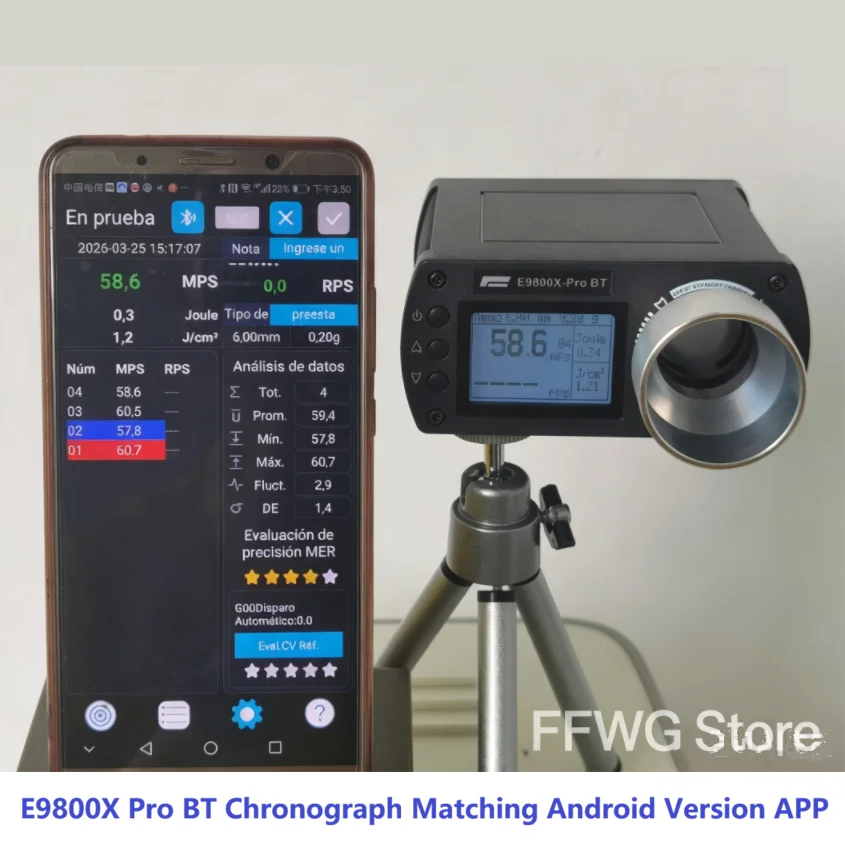 E9800X Pro BT bullet Firing Speed Chronograph E9800Xbl Upgraded version LCD Chronoscope Speed Tester Measuring Instruments
E9800X Pro BT bullet Firing Speed Chronograph E9800Xbl Upgraded version LCD Chronoscope Speed Tester Measuring Instruments