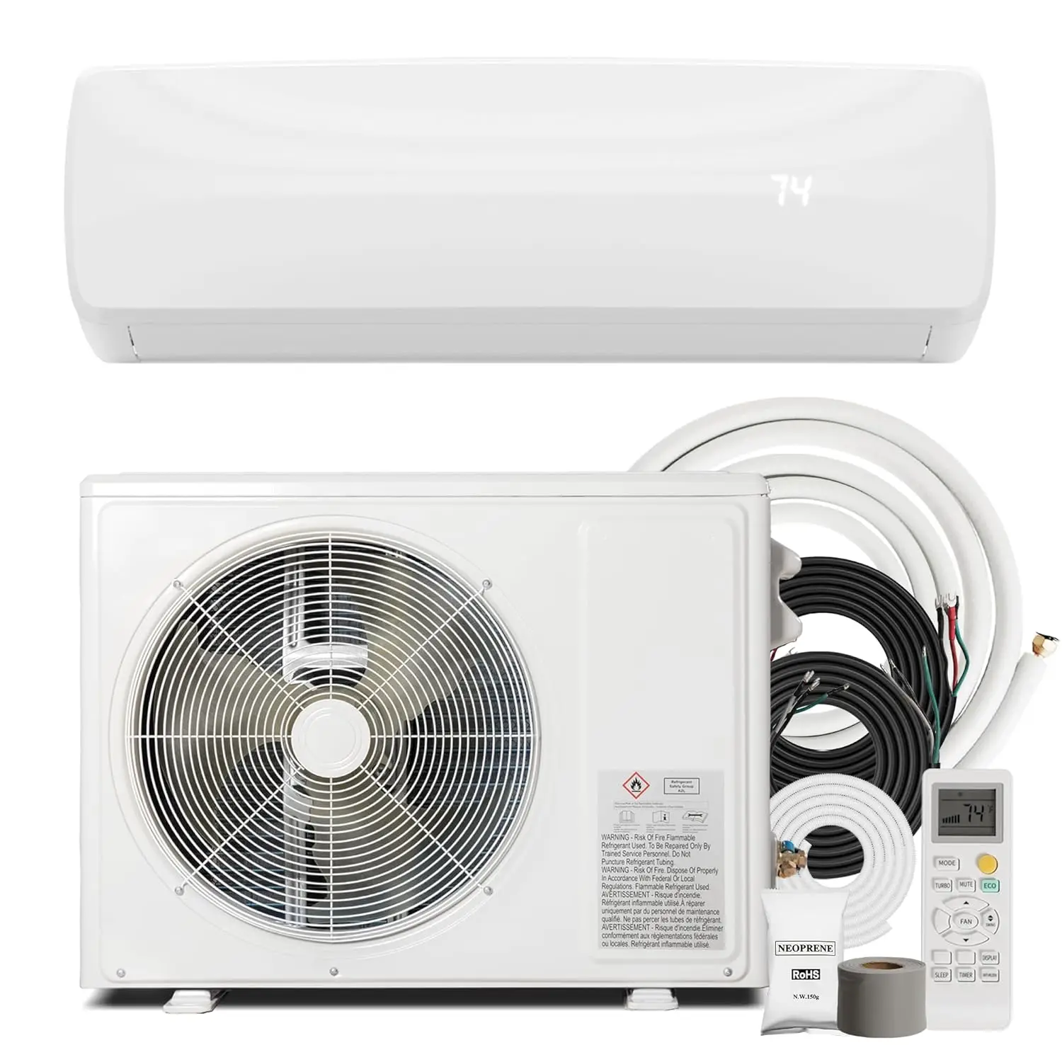 18000BTU Mini Split Air Conditioner Heat Pump, 19 SEER2 Inverter Compressor AC Unit Cools Rooms up to 1250 Sq. Ft,, Customized
18000BTU Mini Split Air Conditioner Heat Pump, 19 SEER2 Inverter Compressor AC Unit Cools Rooms up to 1250 Sq. Ft,, Customized