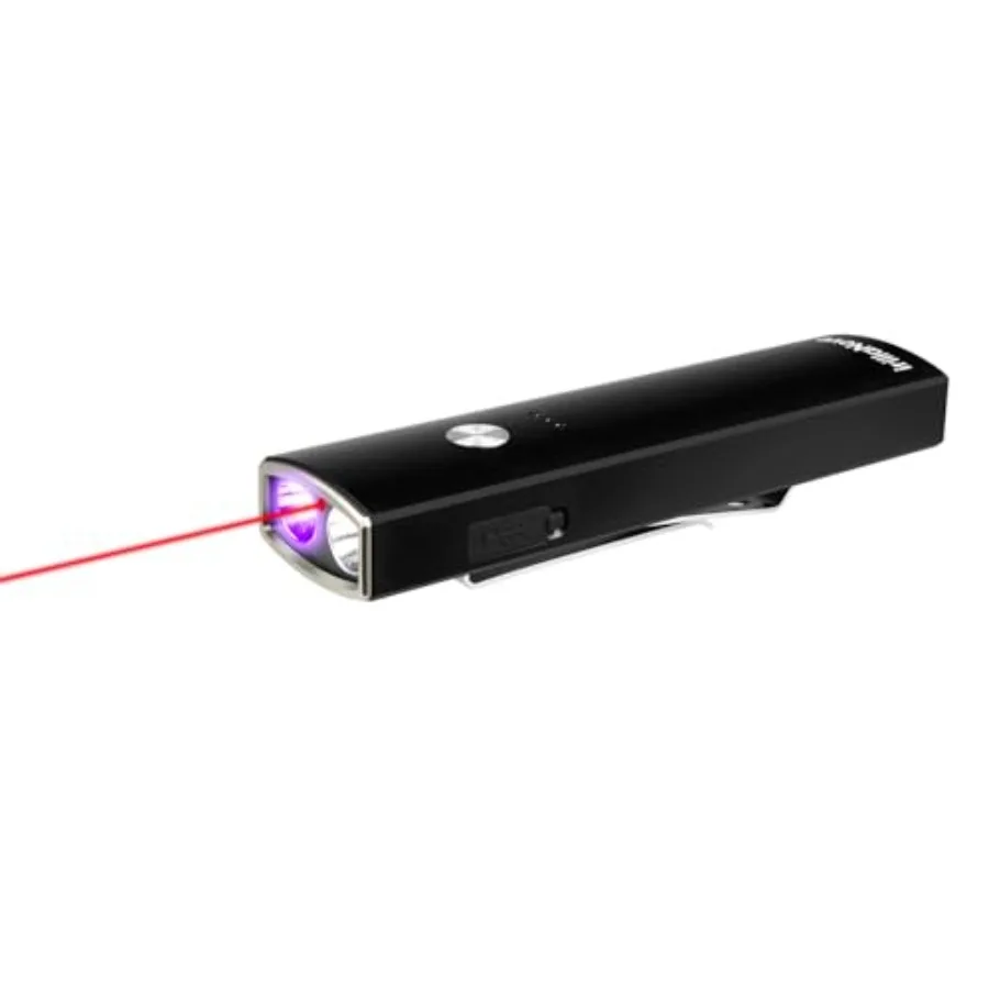 EDC Flashlight, 1000 Lumens Pocket Flashlight with Class 1 Red Laser, UV and White LED Combo, Rechargeable Flat Flashlight for
EDC Flashlight, 1000 Lumens Pocket Flashlight with Class 1 Red Laser, UV and White LED Combo, Rechargeable Flat Flashlight for