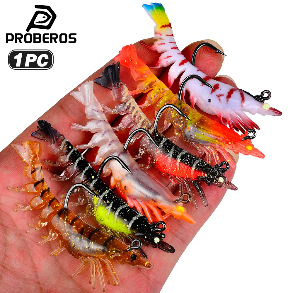 PROBEROS 7CM/9.8g Color Striped Biomimetic Shrimp Type Soft Bait Artificial Silicone Swimming Bait Sea Bass Saltwater Lures
PROBEROS 7CM/9.8g Color Striped Biomimetic Shrimp Type Soft Bait Artificial Silicone Swimming Bait Sea Bass Saltwater Lures