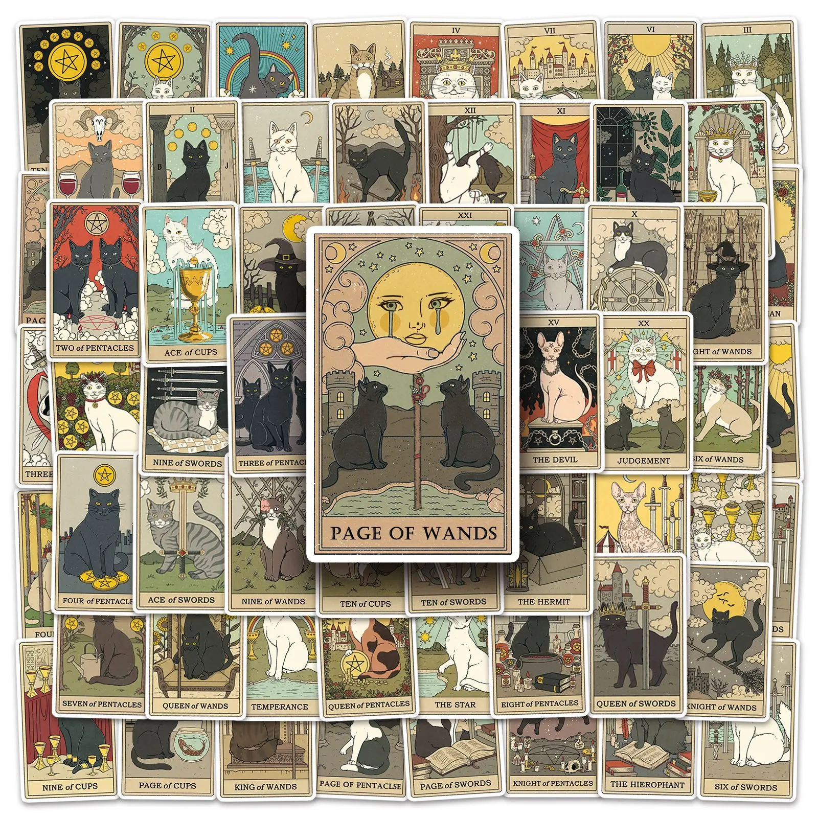 10/30/78Pcs Kitten Tarot Creative Stickers DIY Guitar Skateboard Planner Supplies Waterproof Stickers Gifts For Birthdays
10/30/78Pcs Kitten Tarot Creative Stickers DIY Guitar Skateboard Planner Supplies Waterproof Stickers Gifts For Birthdays