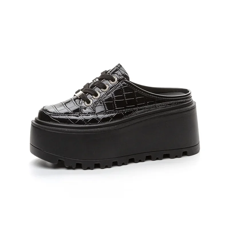 High quality 8cm 2025 Patent Genuine Leather Women Slipper Sandals Shoes High Brand Fashion Platform Wedge Flats Summer Lace-Up
High quality 8cm 2025 Patent Genuine Leather Women Slipper Sandals Shoes High Brand Fashion Platform Wedge Flats Summer Lace-Up