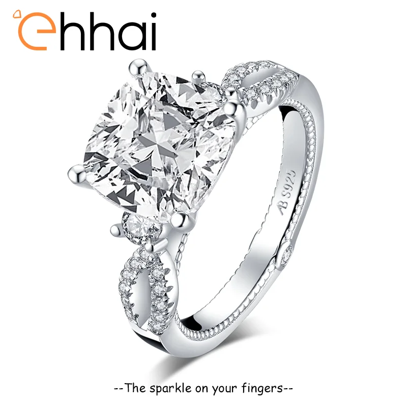 Ehhai S925 Sterling Silver 10*10mm Cushion Zircon Retro Engagement Rings for Woman Wedding Ring Anniversary Fine Jewelry Gifts
Ehhai S925 Sterling Silver 10*10mm Cushion Zircon Retro Engagement Rings for Woman Wedding Ring Anniversary Fine Jewelry Gifts