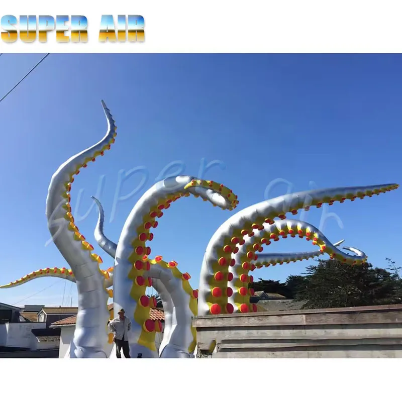 Custom innovative event inflatable octopus tentacles shinny silver inflatable octopus leg for outdoor decoration
Custom innovative event inflatable octopus tentacles shinny silver inflatable octopus leg for outdoor decoration