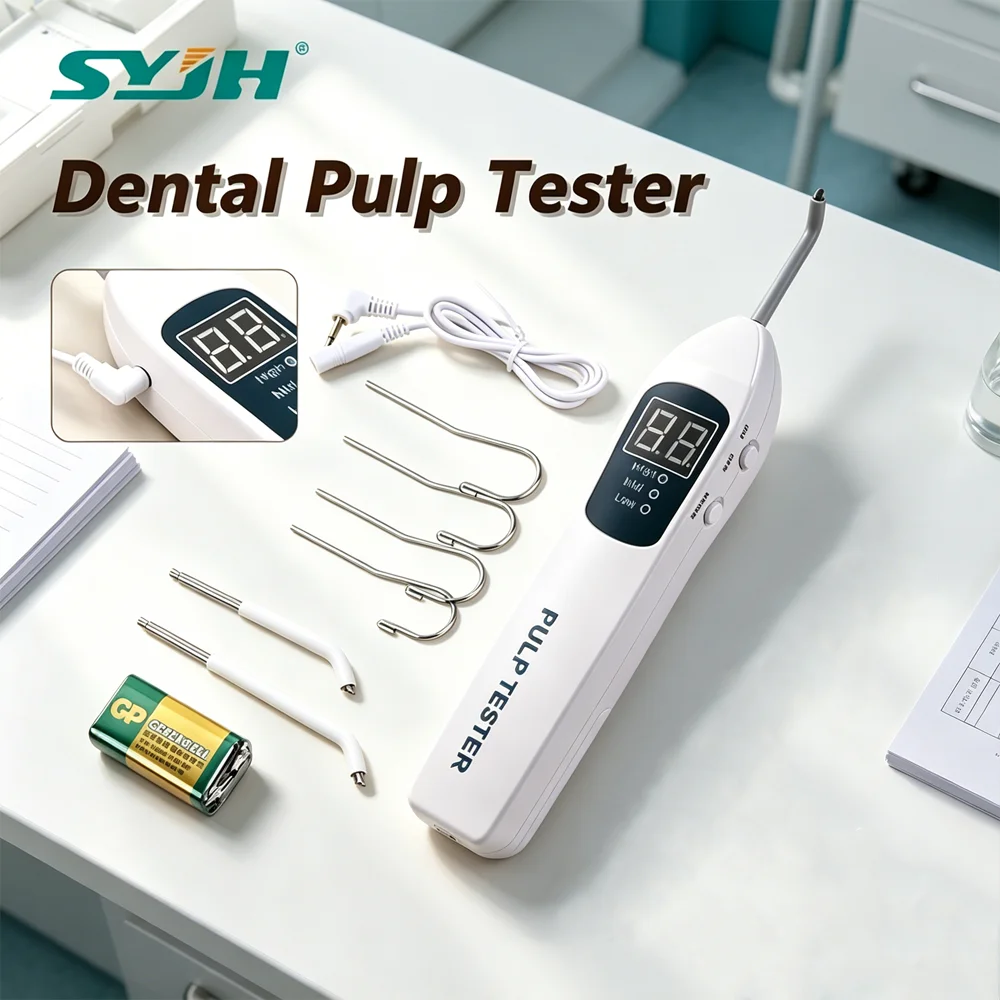 SYJH Dental Vitality Tester Endodontic Pulp Tester C-PULSE Tooth Nerve State Tester for Intraoral Root Canal Cavity Examination
SYJH Dental Vitality Tester Endodontic Pulp Tester C-PULSE Tooth Nerve State Tester for Intraoral Root Canal Cavity Examination