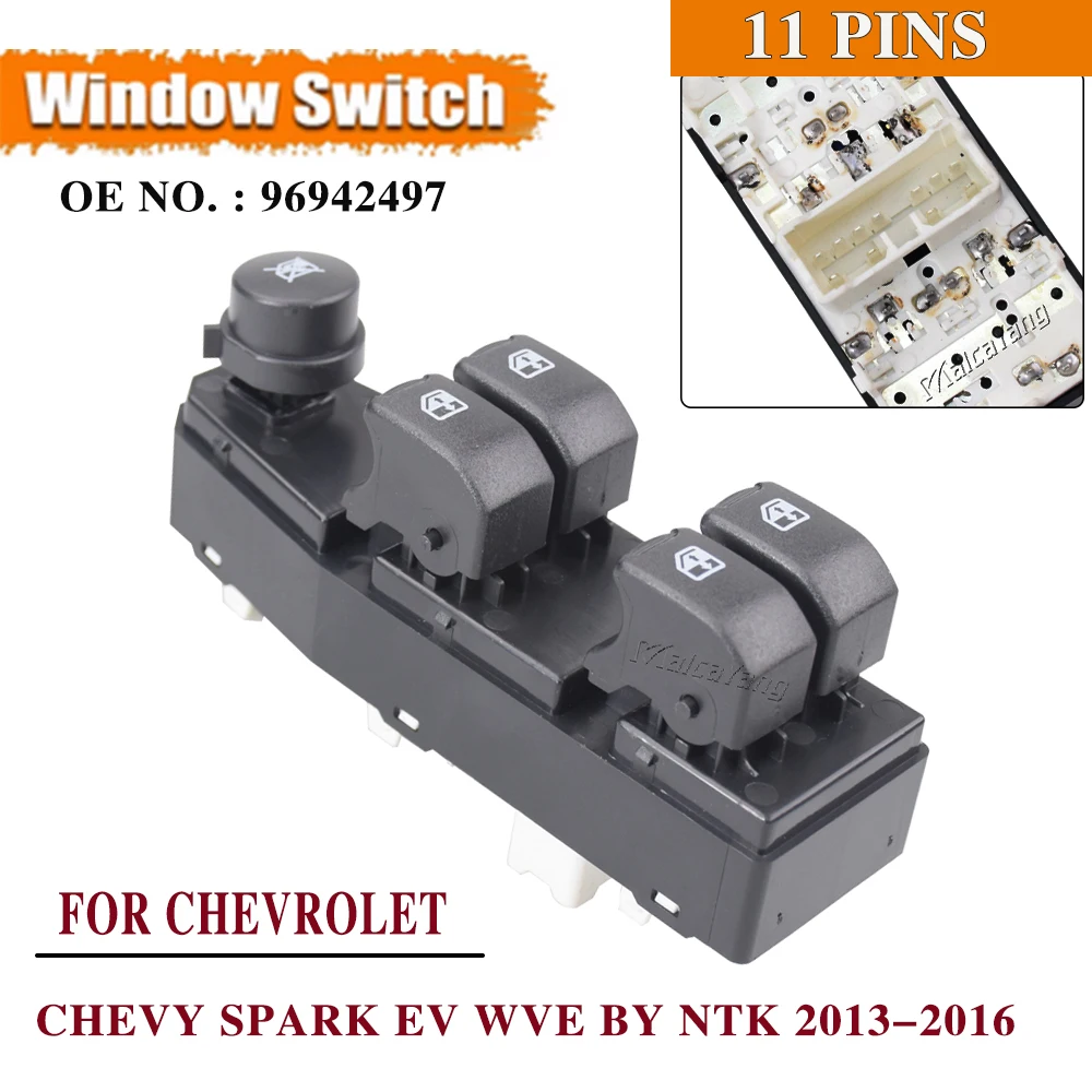 96942497 For Chevrolet Chevy Spark EV WVE BY NTK 2013-2016 Front Left Driver Master Power Window Switch Glass Button
96942497 For Chevrolet Chevy Spark EV WVE BY NTK 2013-2016 Front Left Driver Master Power Window Switch Glass Button