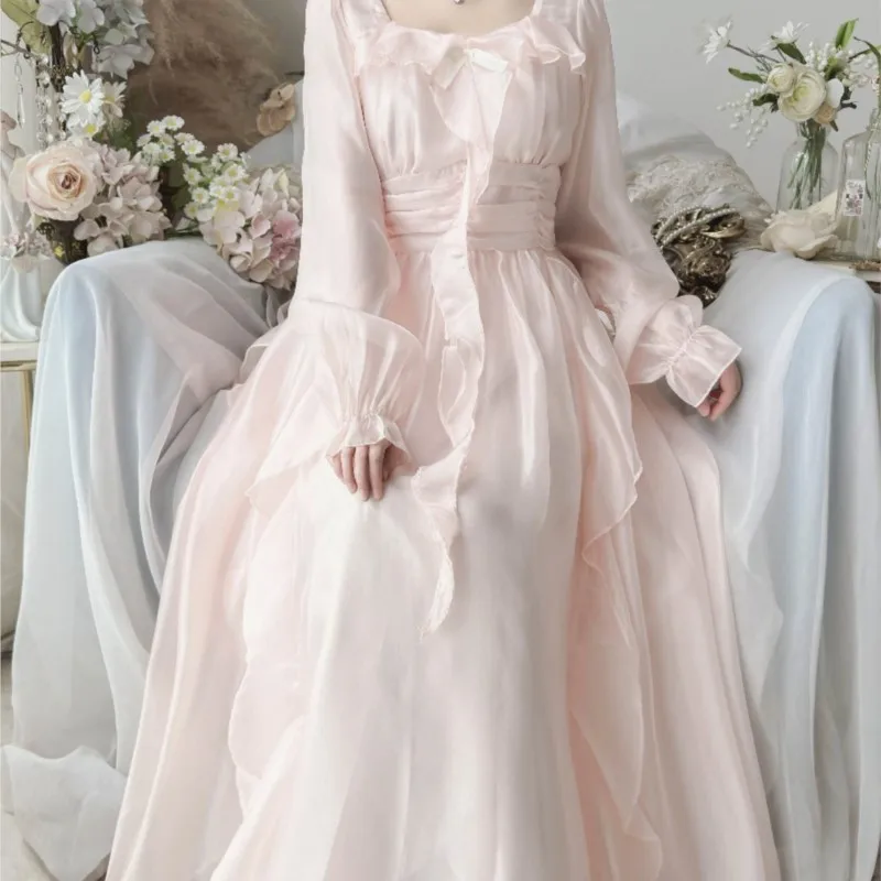 Gentle First Love Square Collar Ruffled Pearl Powder Super Fairy Solid Color Girl Dress
Gentle First Love Square Collar Ruffled Pearl Powder Super Fairy Solid Color Girl Dress